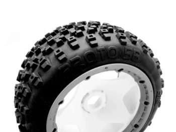 HB PROTO REAR HPI BAJA TYRE (WHITE/MEDIUM 2PCS) 67969 - OUT OF STOCK